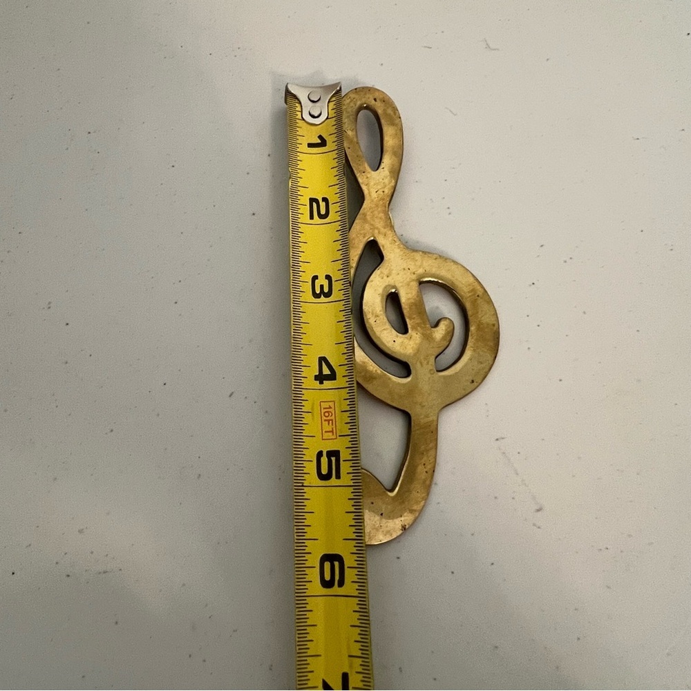 Vintage Brass Treble Clef - Picture 6 of 7